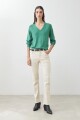 Sweater escote V verde