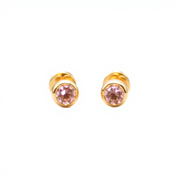 Abridores Punto de luz-Oro 18k-Piedra Zirconia-AB9531 conpiedra