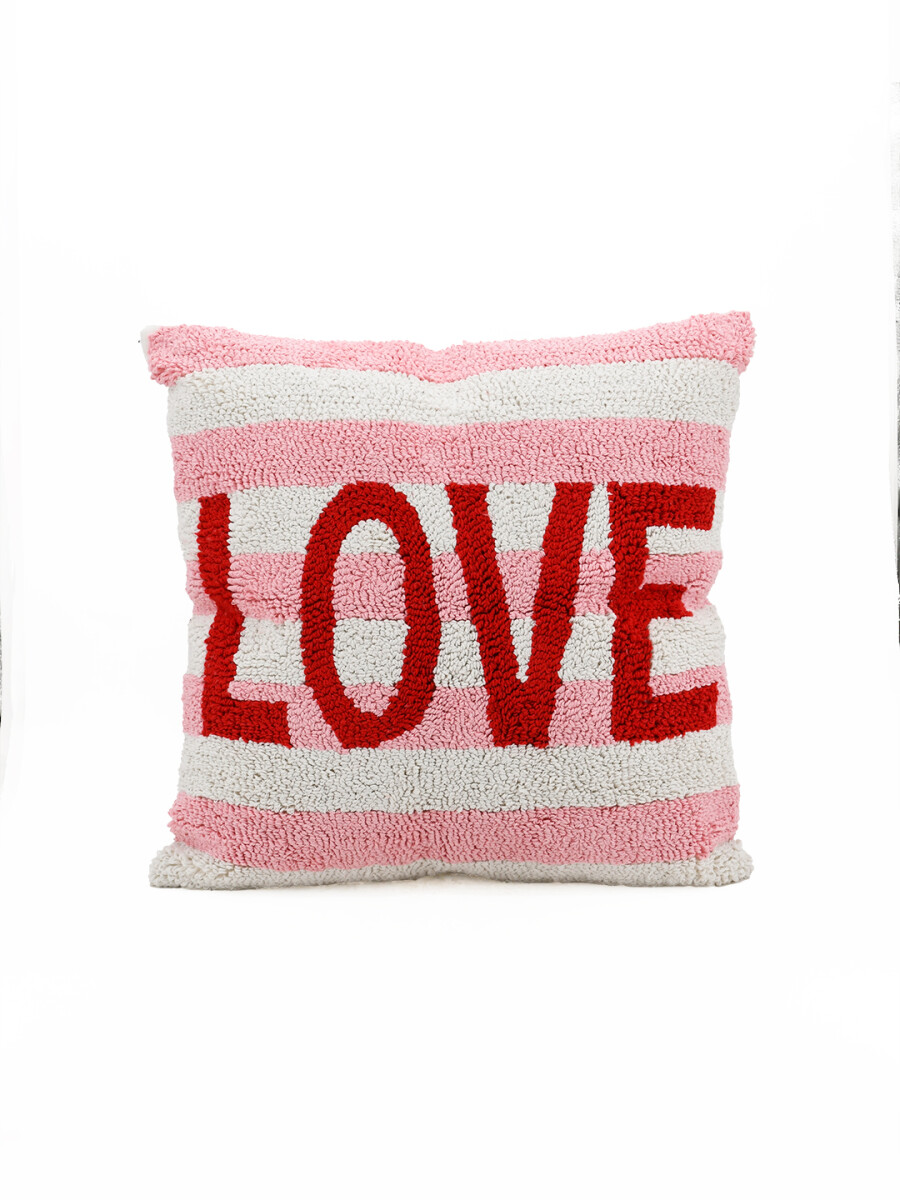 ALMOHADON LOVE - ROSADO 