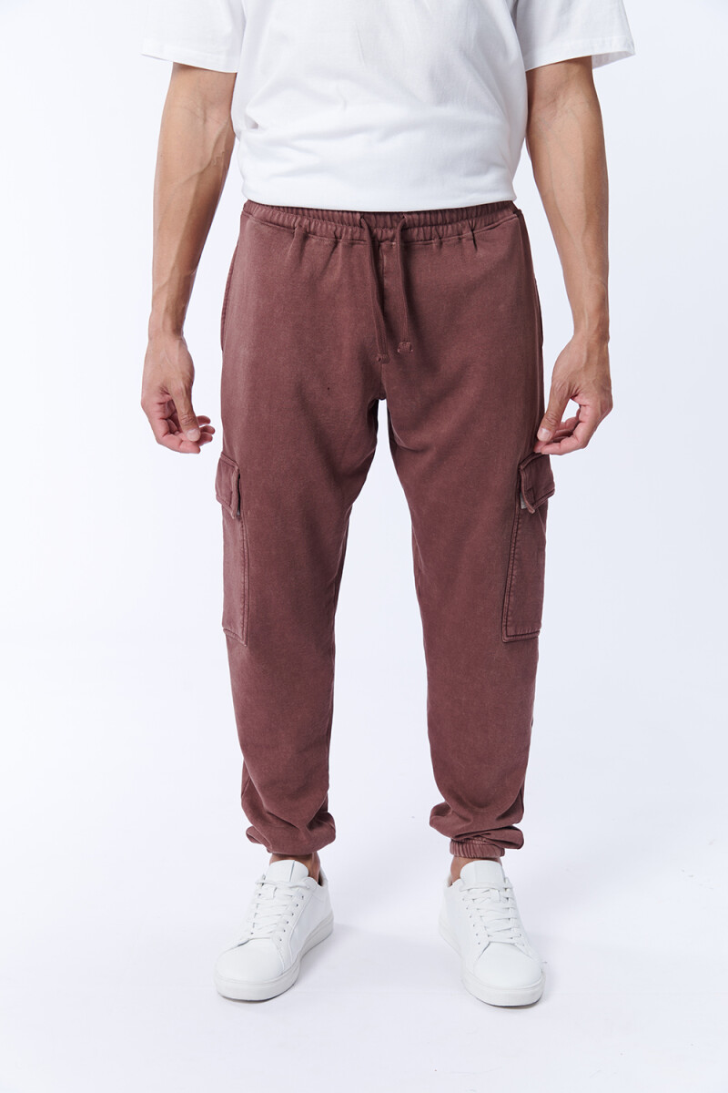 Pantalón Deportivo Cargo Marrón