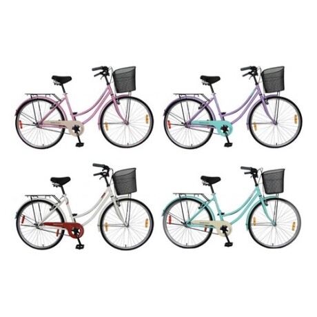 Bicicleta de paseo Baccio Siena Vintage rodado 26 con canasto y parrilla VERDE AGUA