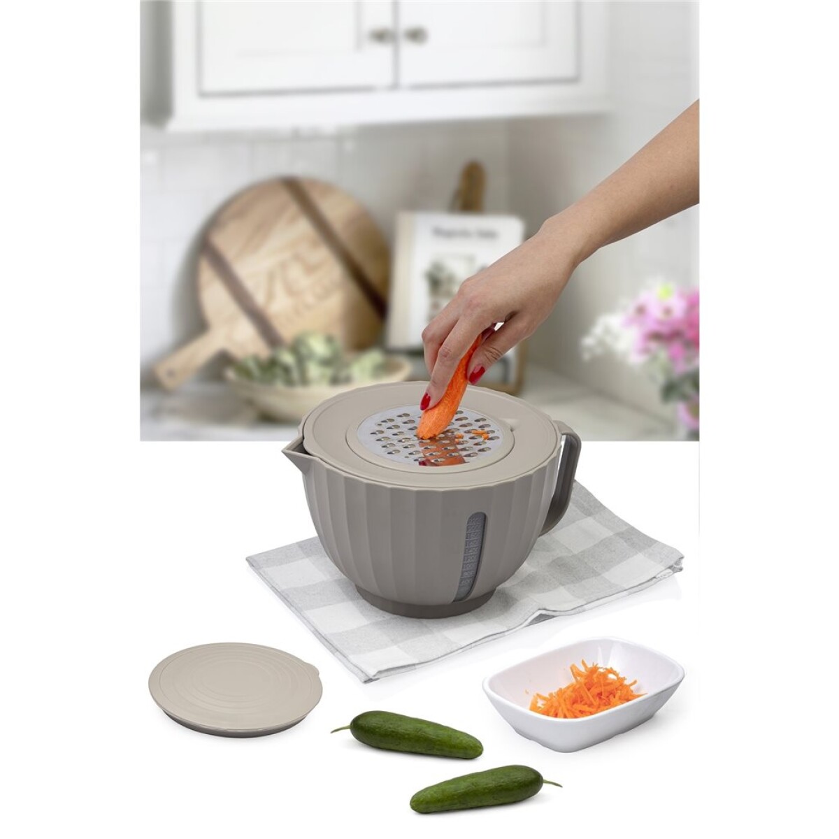 BOWL CON TAPA RALLADORA 21x25.5x14CM SURTIDO 