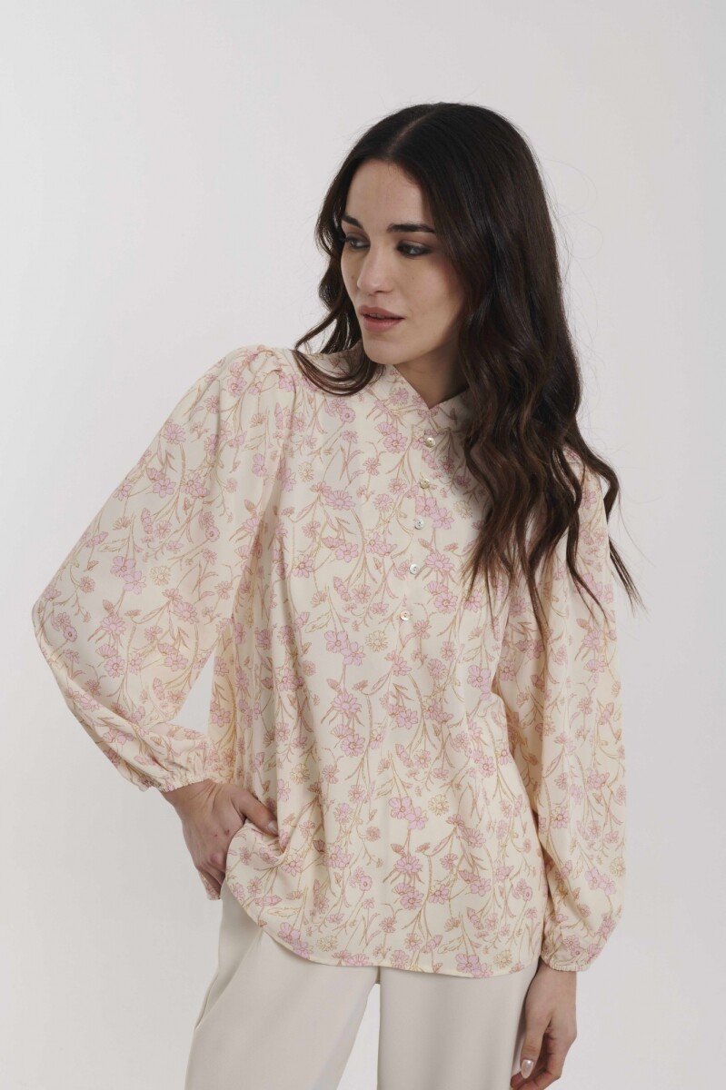 BLUSA LARA - ESTAMPADO FLORES ROSA 