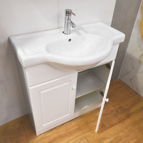 MUEBLE DE BAÑO BLANCO 760X327X860CM CON 2 PUERTAS Y CON BACHA DGC - DESARMADO- BLANCO