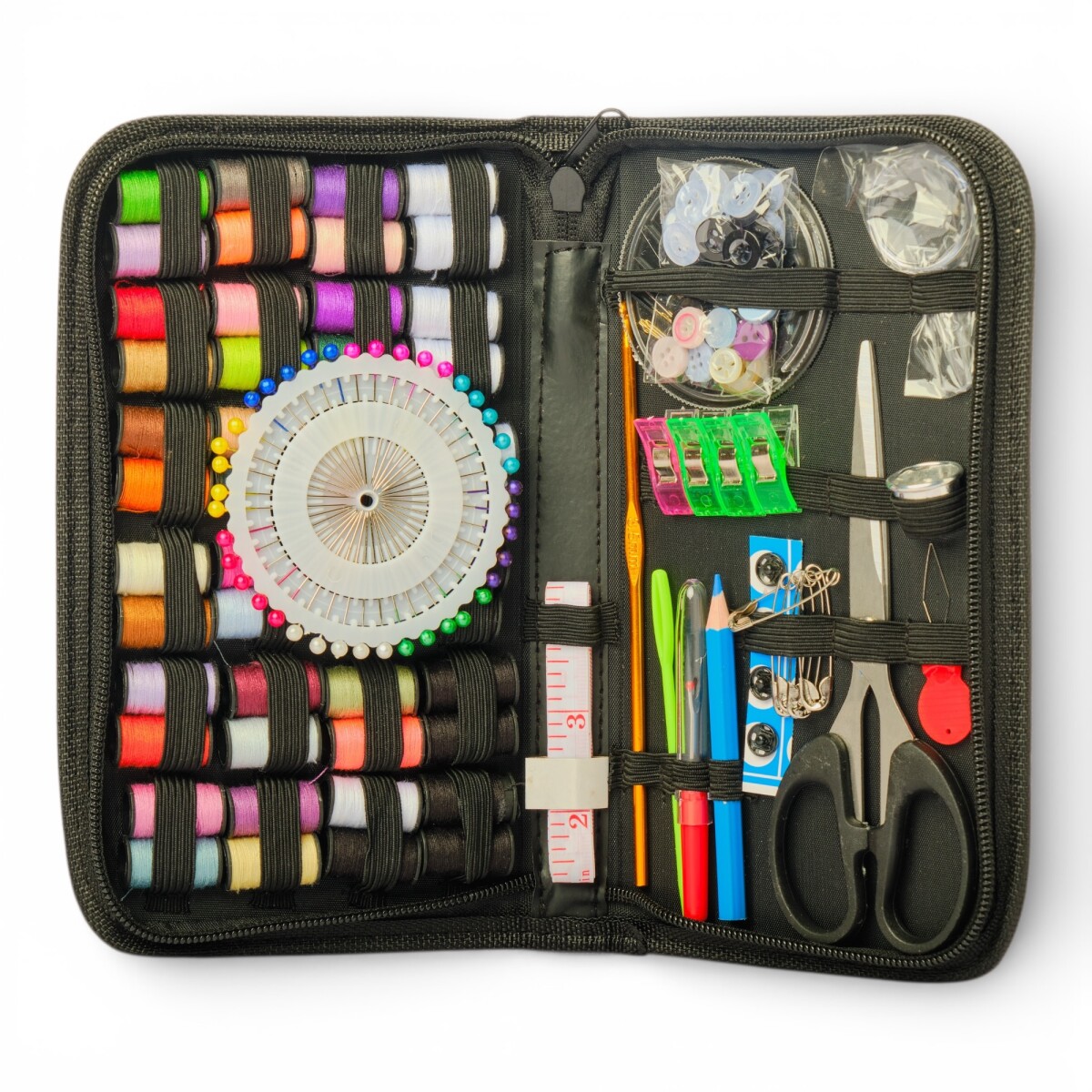 Set Kit De Costura Completo 175 Piezas Hilos Agujas Accesorios 