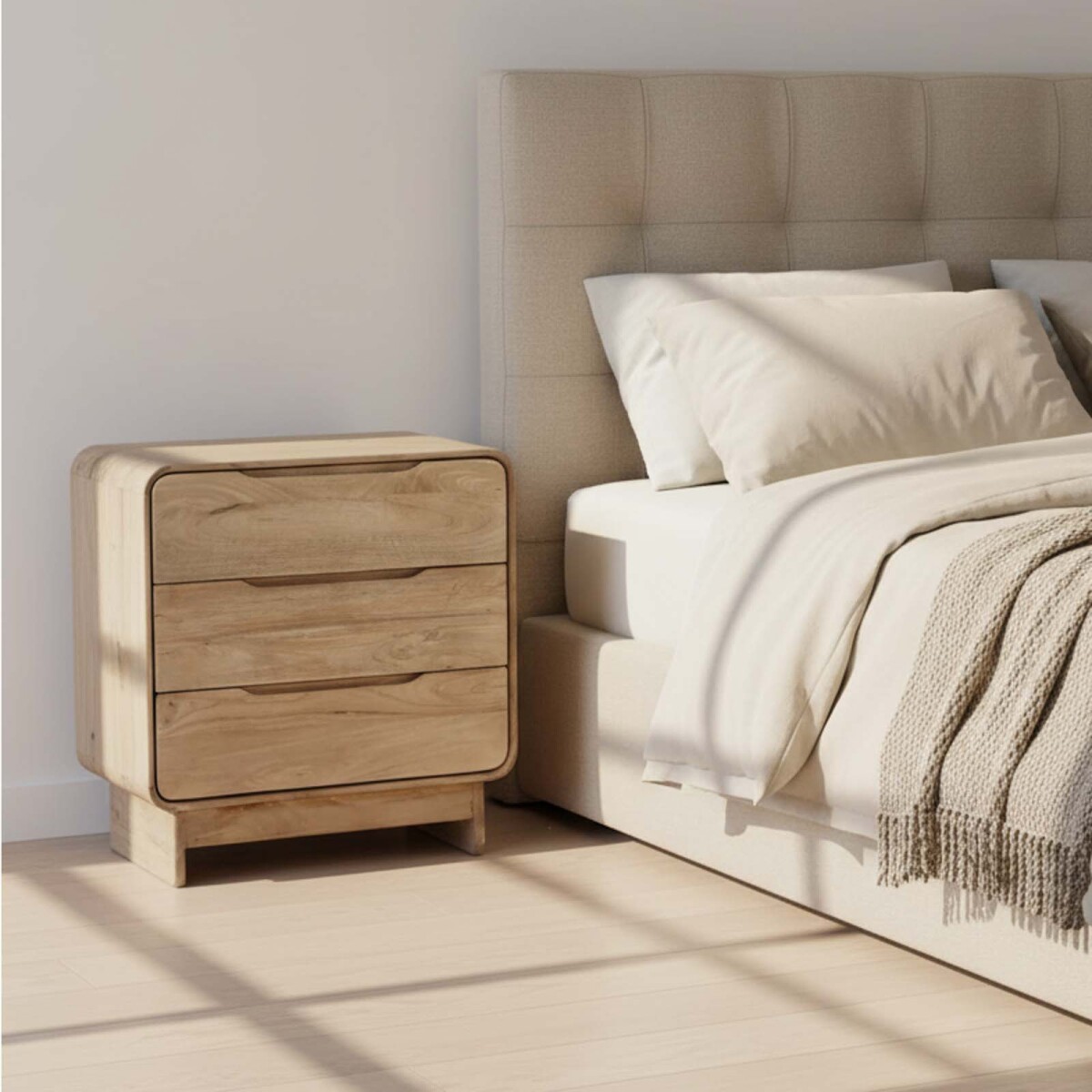 CÓMODA 70CM - MADERA NATURAL-BEIGE ALEXA 