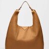 Bolso The Shopping en cuero graneado Cuoio