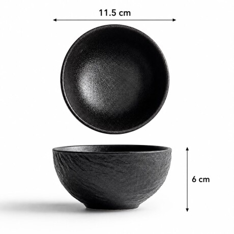 Bowl Cerámica Negra - Línea Black Stone – Ø11.5 x 6 cm Bowl Cerámica Negra - Línea Black Stone – Ø11.5 x 6 cm