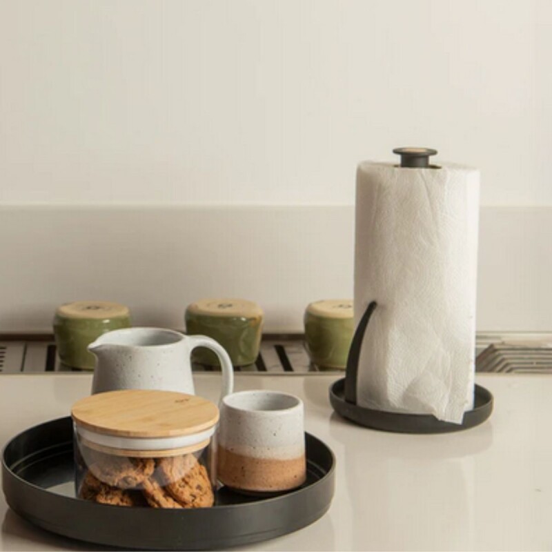 PTB3000 Porta Rollo Para Papel De Cocina Modelo Lume Ou - Negro