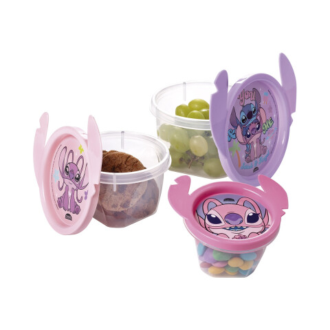 Pack x 3 Recipientes Connect Angel Stitch Rosa U