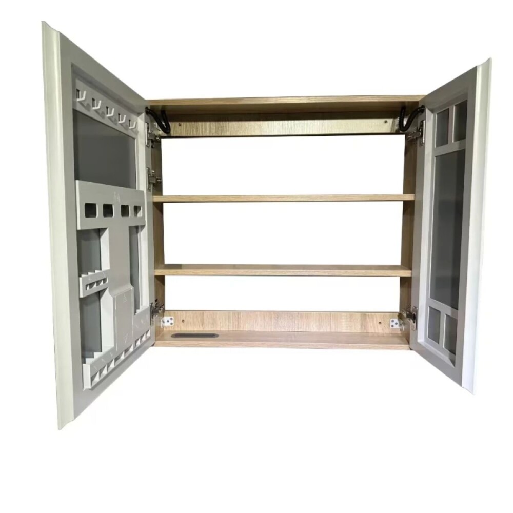 Mueble de baño suspendido Vip 80cm Oak mesa calacata con espejo botiquín 75 cm Vip Oak Mueble De Baño Suspendido Vip 80cm Oak Mesa Calacata Con Espejo Botiquín 75 Cm Vip Oak