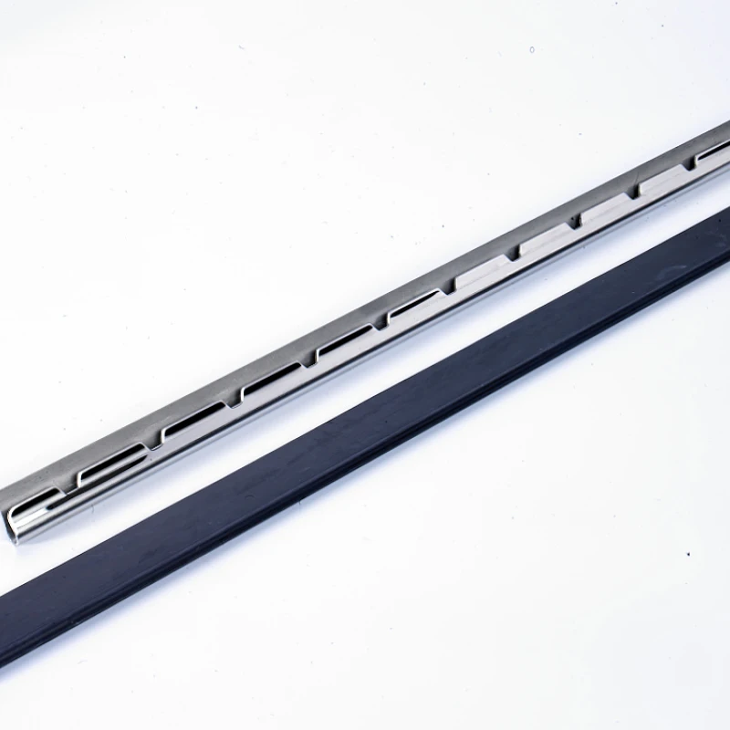 Riel y Goma Stainless - 35 cm.