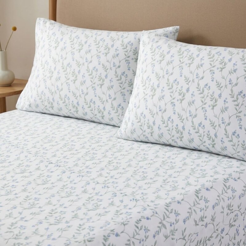 JGO SABANA FLORES AZUL S.KING 200X200+30CM 4PZ Unica
