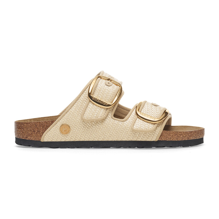 Sandalia Arizona Big Buckle - Estrecho Raffia Natural