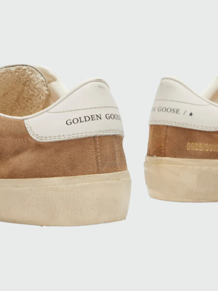 Golden Goose-Championes de gamuza acordonados, Soul star Marrón