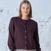 Cardigan Basico Boton Metal MARRON