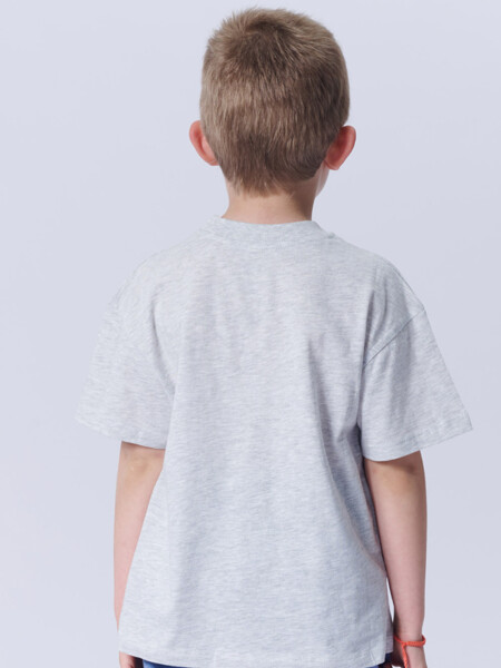 Remera Algodón Gris Melange