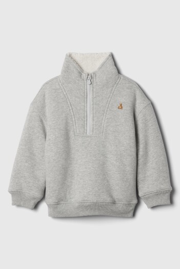 Buzo Medio Cierre Con Corderito Toddler Niño Light Heather Grey