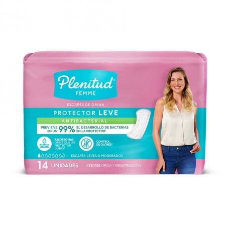 Apósitos Plenitud Femme Largo Antibacterial Incontinencia Leve 14 Unidades Apósitos Plenitud Femme Largo Antibacterial Incontinencia Leve 14 Unidades