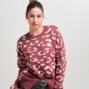 Buzo animal print tejido Burdeo
