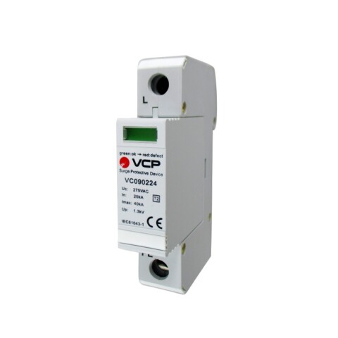 DESCARGADOR ATMOSFERICO DE BAJA TENSION SPD 1P 40KA,275V DESCARGADOR ATMOSFERICO DE BAJA TENSION SPD 1P 40KA,275V