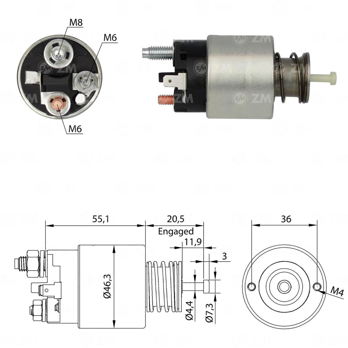 AUTOMATICO DE ARRANQUE CHEVROLET AVEO KALOS SPARK MATIZ D. REMY ZM 