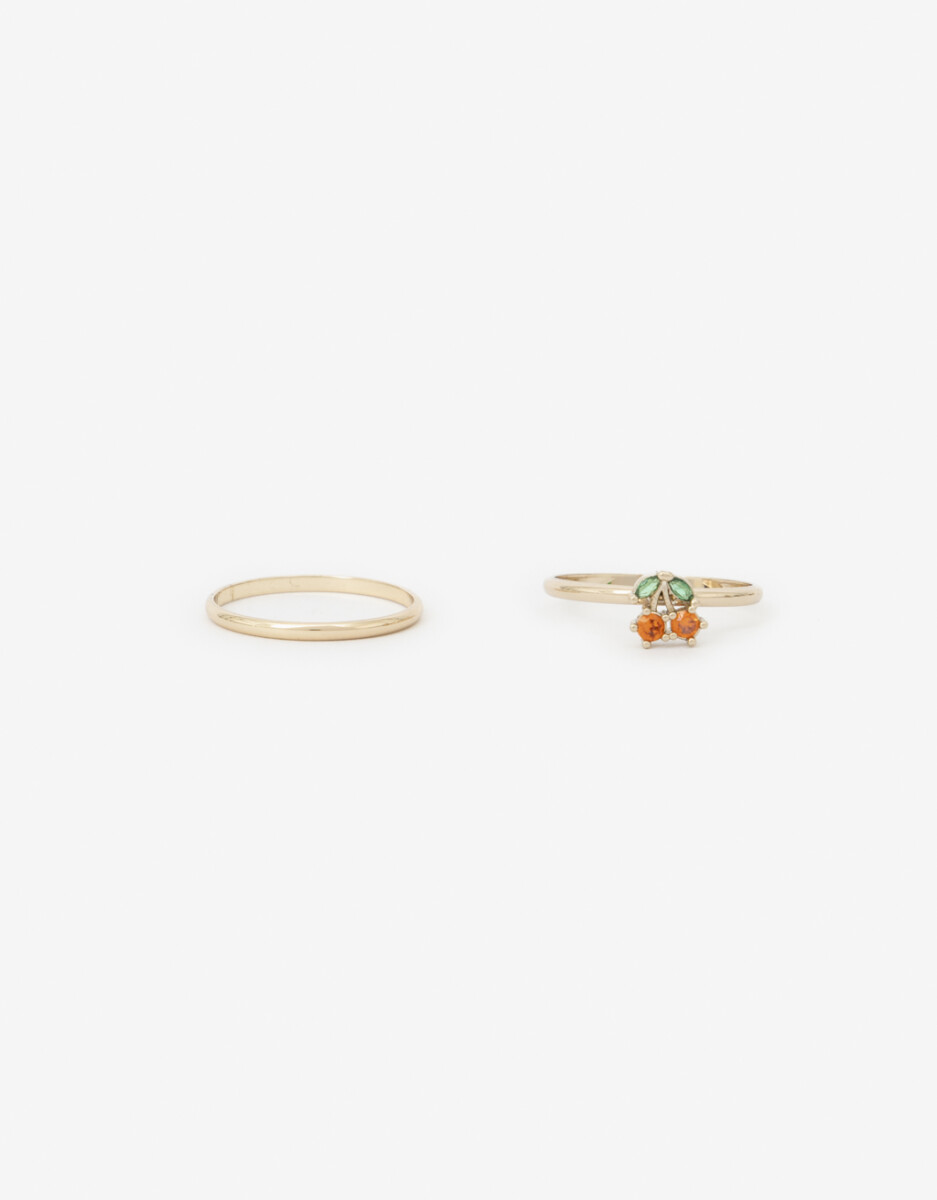 Set De Anillos Cherry 