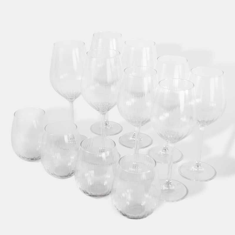 SET DE COPA/VASO VIDRIO 12PZAS Unica