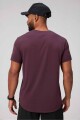 Polo Manga Corta The 24-7 Tee Curved Hem Hombre Oxblood