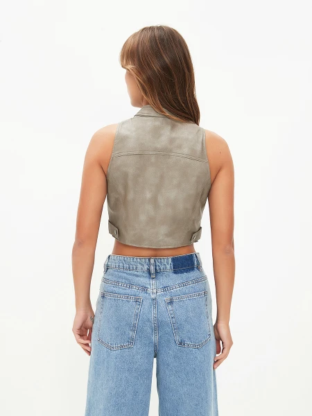 CHALECO TELMA GRIS