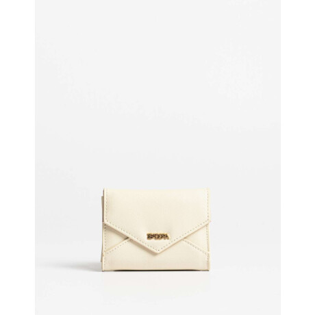 Billetera Con Solapa Blanco Crudo