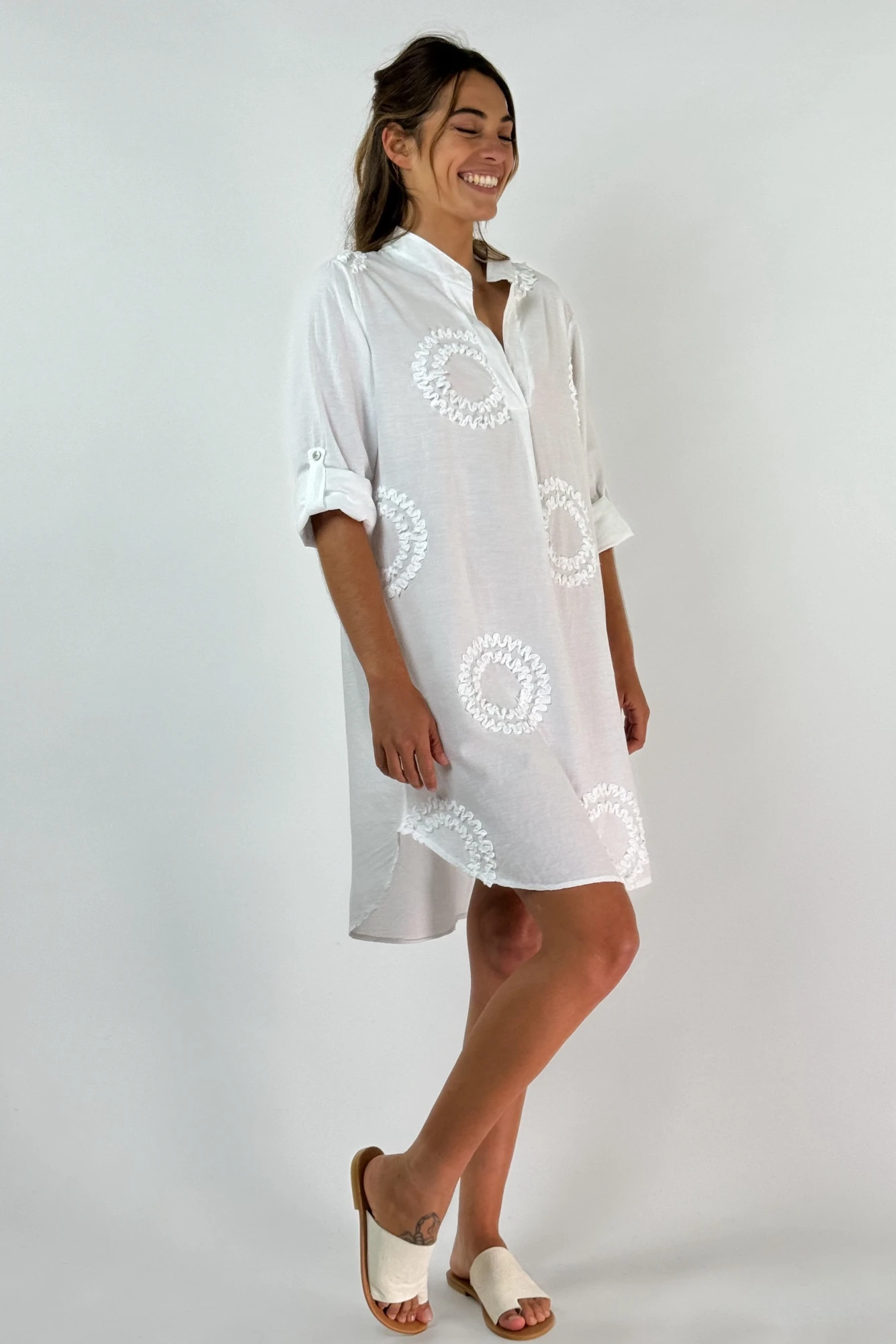 VESTIDO PENELOPE blanco l/xl