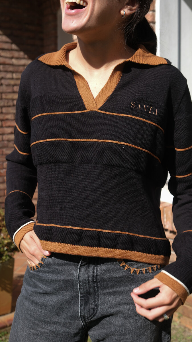 TSHIRT POLO ROMBA - Negro 