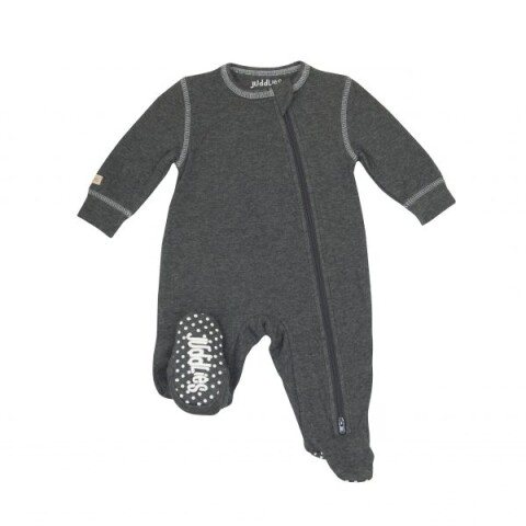 JUDD Body Algodón Doble Cierre Gris Oscuro 0-3m