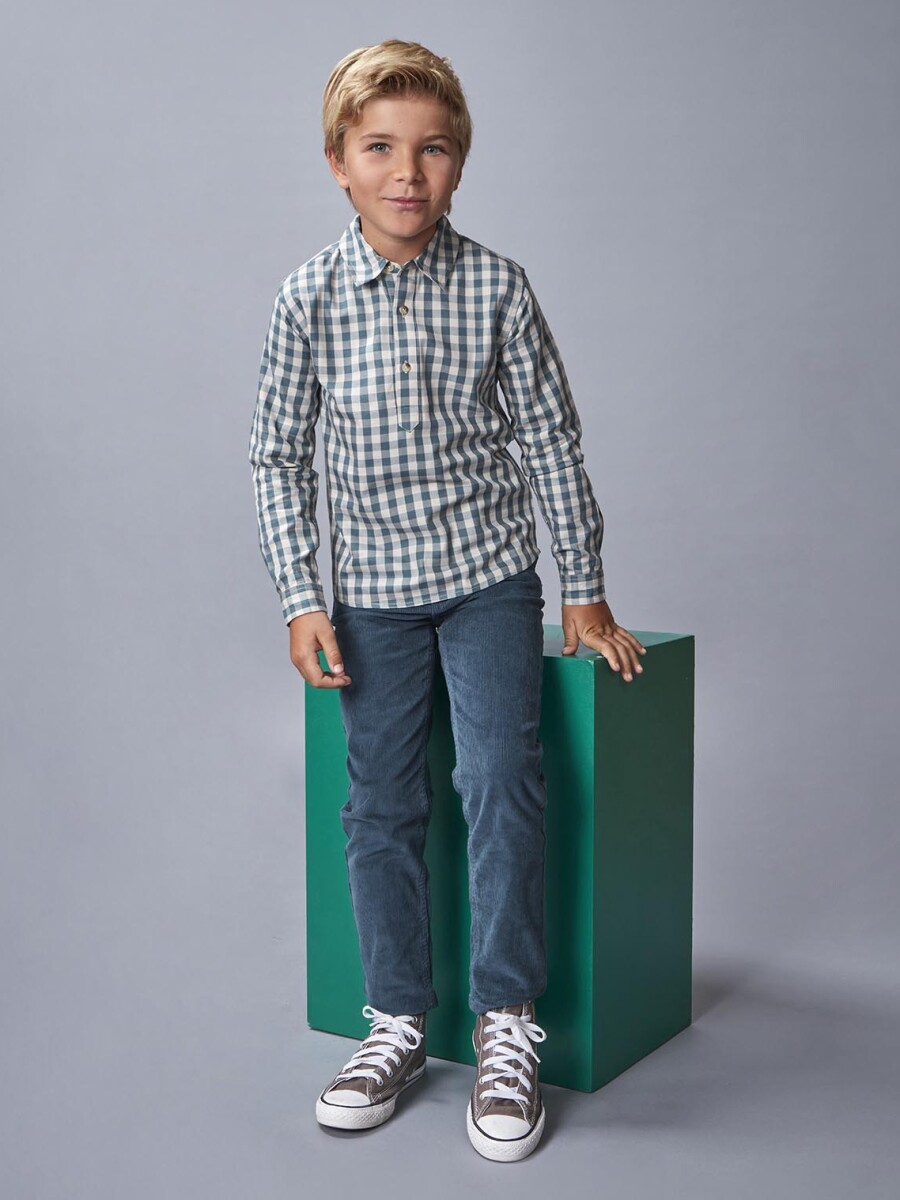 Camisa Tapeta Corta Petroleo