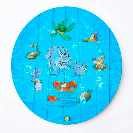 Piscina Inflable Niños Con Rociador De Agua 170 Cm Celeste1