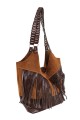 Tote Bag de cuero con flecos Oxido