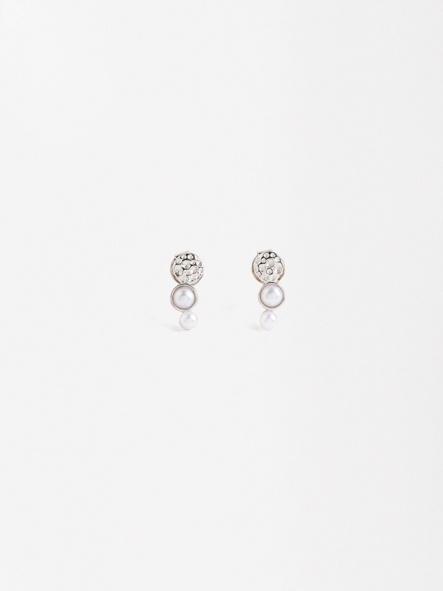 Pendientes Con Perlas - Plata De Ley 925 plateado