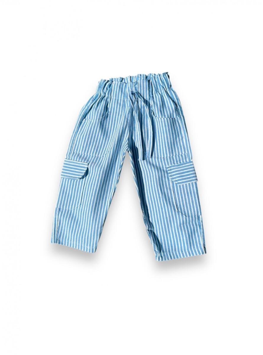 Pantalón Bali Azul Rayado 