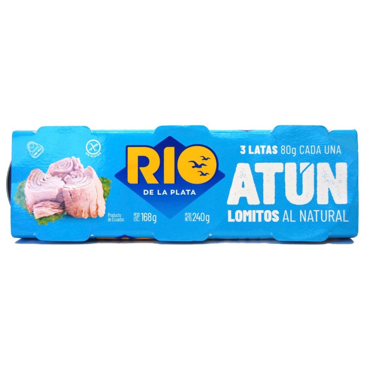 ATUN LOMITO AL NATURAL TRIPACK RIO DE LA PLATA 240 GR 