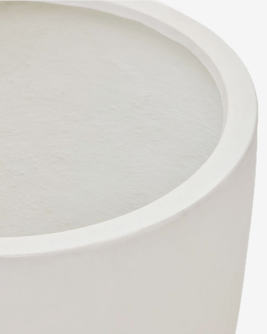 Macetero Aiguablava de cemento blanco Ø 56 cm