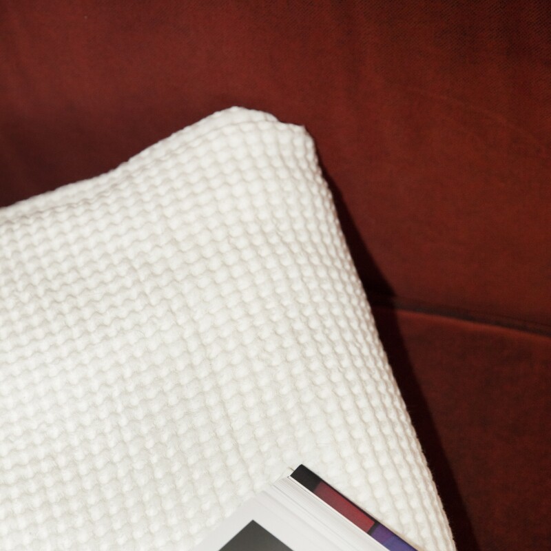 Manta tejida algodón 150x230cm blanco