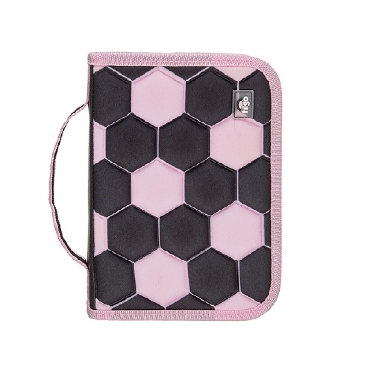 Cartuchera Filgo Starpak - Futbol Negra y Rosada 