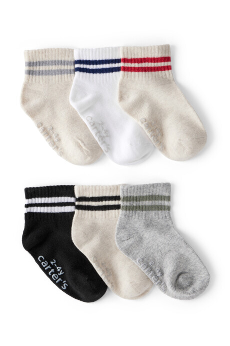 Pack seis pares de medias tobilleras de viscosa Sin color