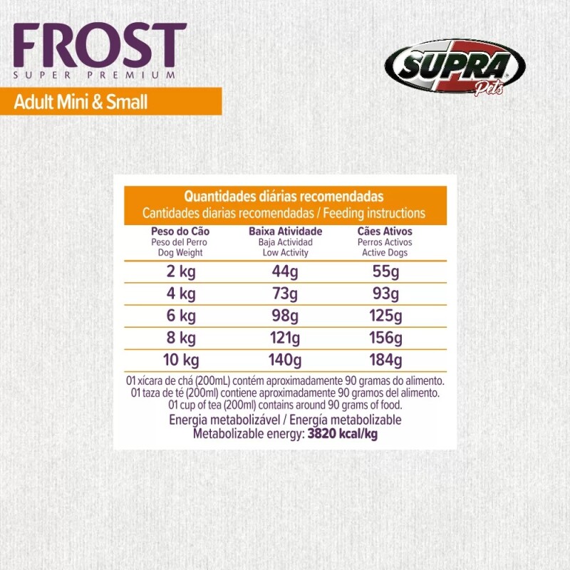 FROST PERROS ADULTOS RAZAS PEQUEÑAS 2.5 KG