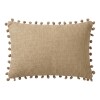 COJIN RECT BEIGE /POM POM 30X50CM Unica