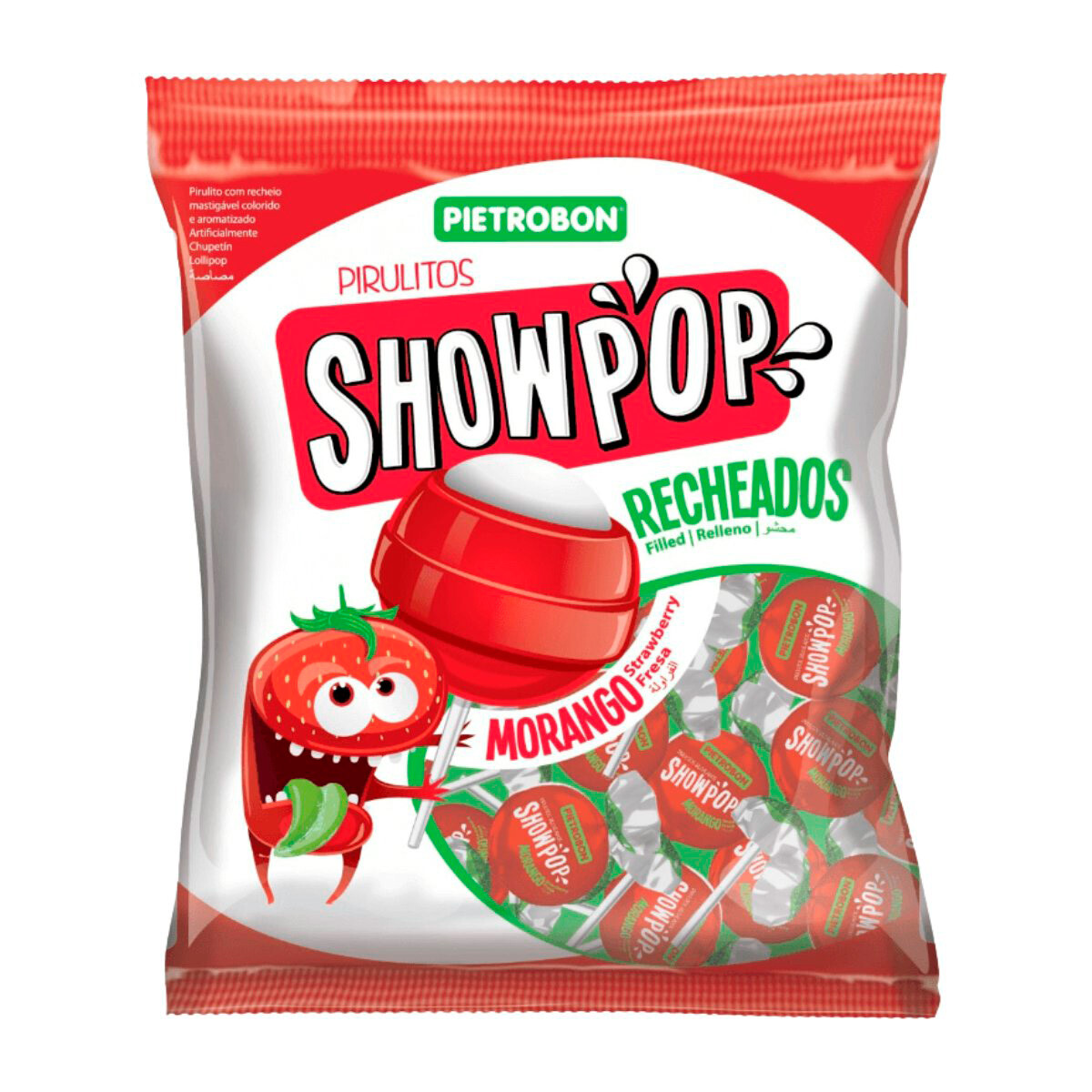 CHUPETIN RELL SHOWPOP 480G/24U FRESA 