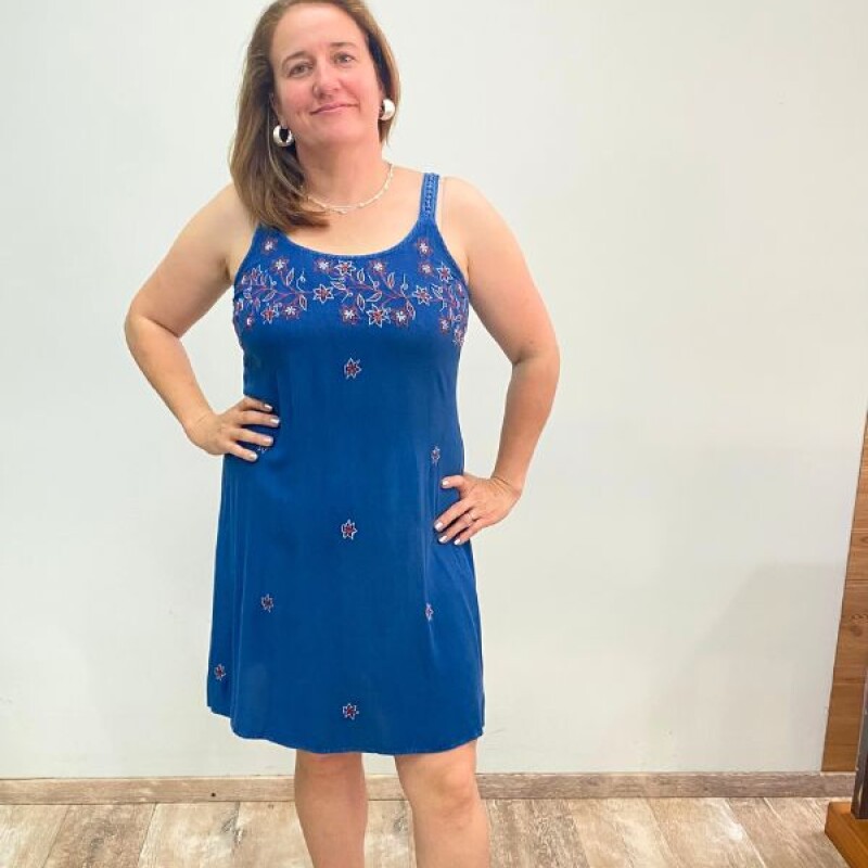 Vestido Jean Flowers Jean