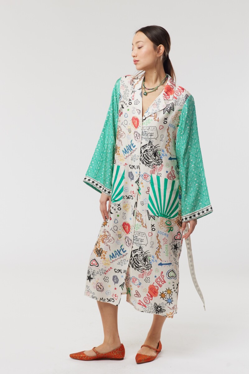 NOVA KIMONO DRESS Verde