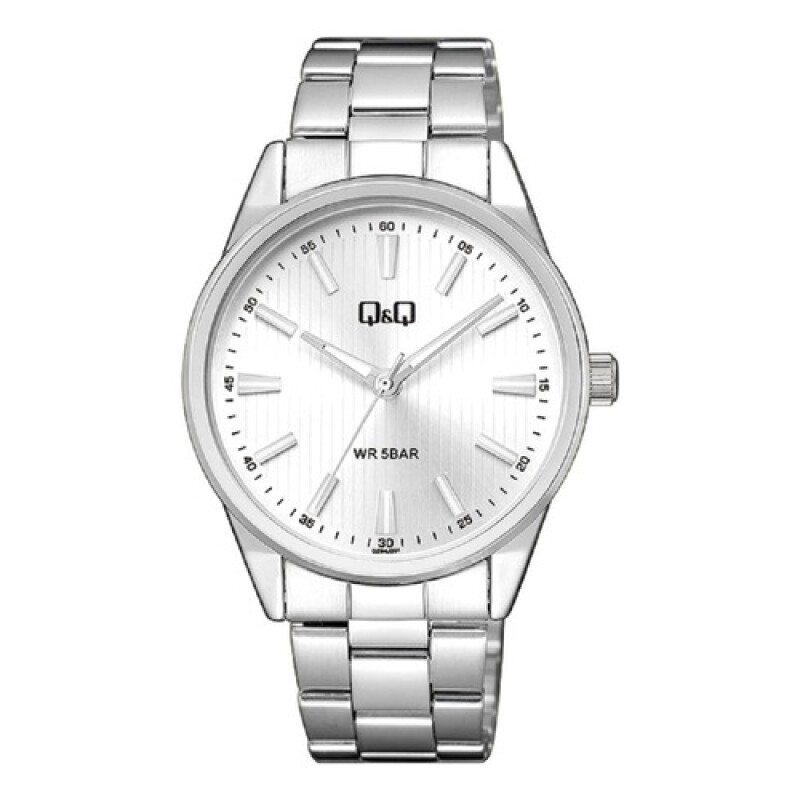 Reloj Análogo Q&Q QZ94J Resistente Al Agua Blanco